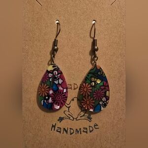 Handmade Floral Teardrop Earrings